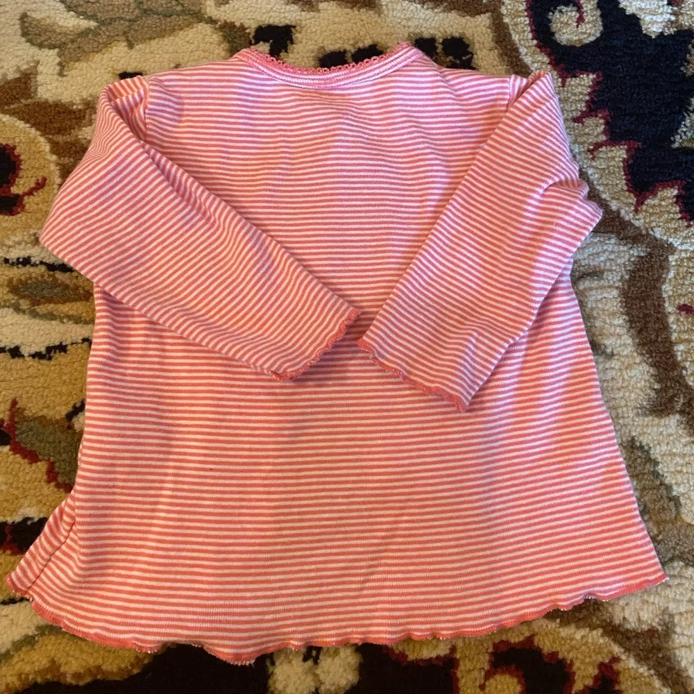 Carter’s Pink Striped Baby Cardigan with Butterfly Accent
